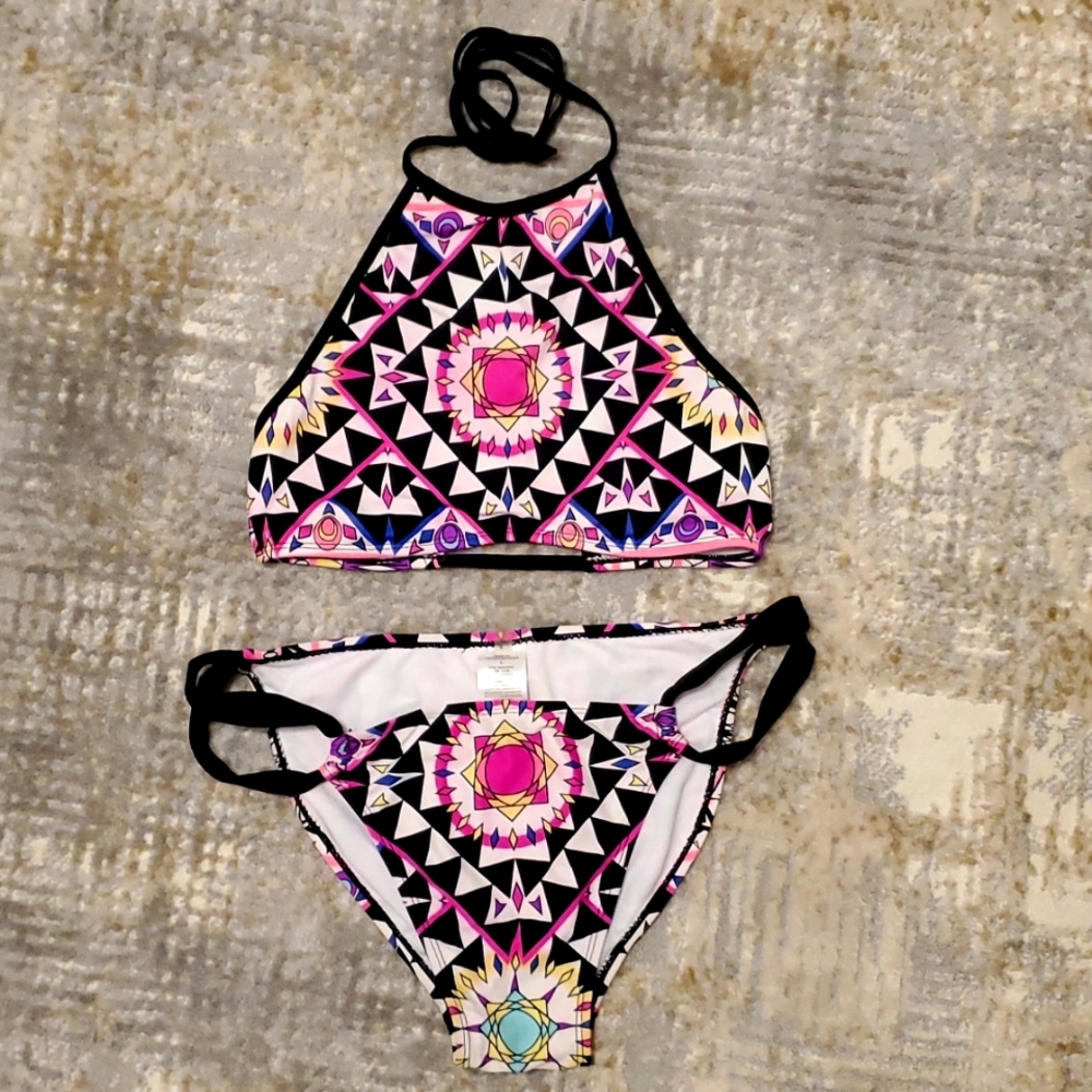 Rampage bikini set top bottom geometric mandala print